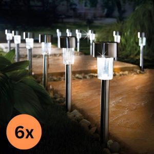 Соларни светла со столб (6 парчиња) | SOLSTRE