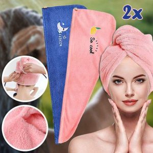 Брзо сушечки пешкир за коса (пакување од 2) | HAIRWRAP