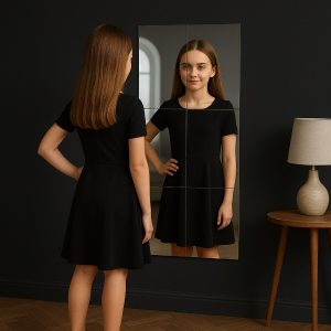 Самолепливи огледала со HD јасност (4 парчиња, 30x30cm) | MIRRAZE